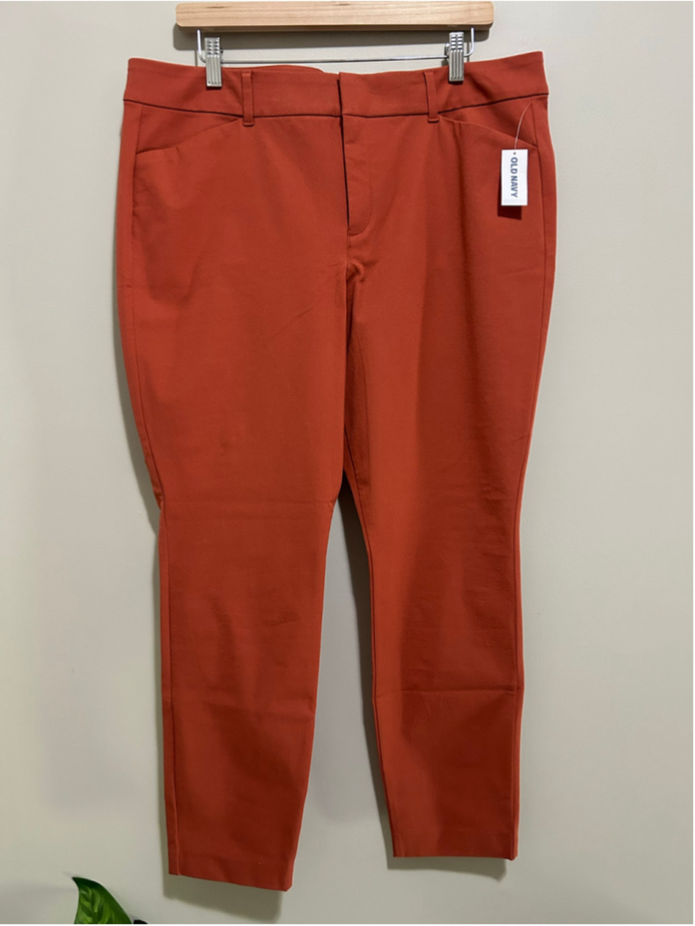 Women's Old Navy Pixie Skinny Trousers, Size 16P, Burnt Orange